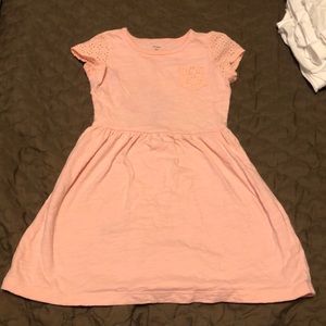 Girls coral pink dress